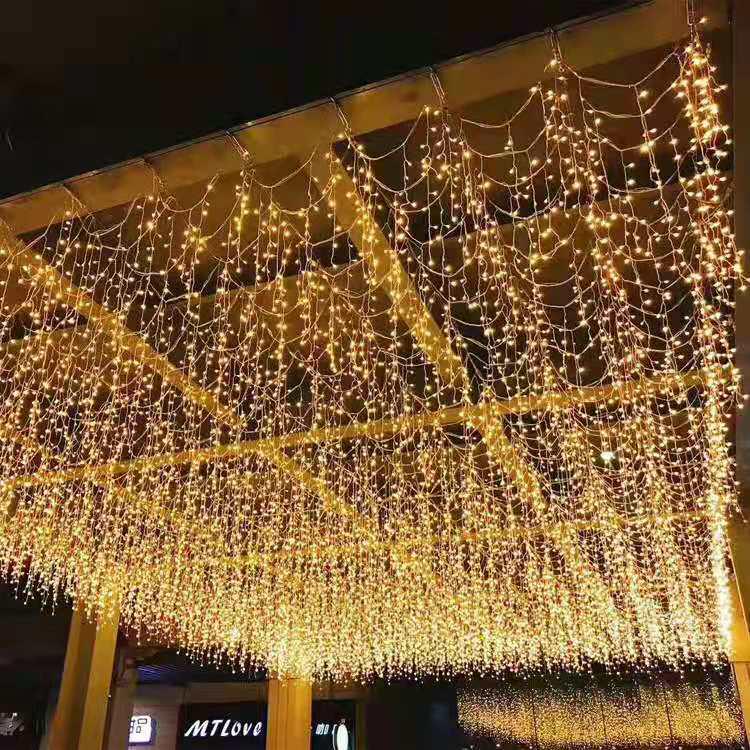 LED Waterproof Starry Sky Icicle Curtain Lights for Outdoor Festival Decorations