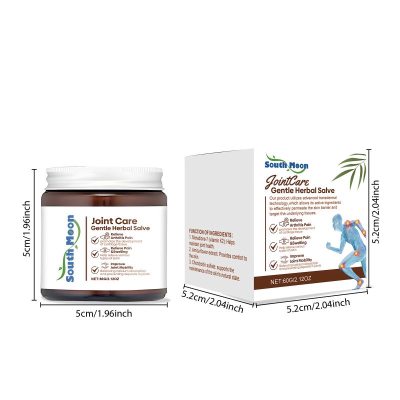 Joint Care Herbal Massage Cream for Knees Elbows Shoulders Neck Gentle Relief Soothing Repair