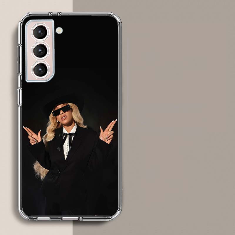 Singer Beyonce Cowboy Phone Case For Samsung Galaxy S25 Edge S24 S23 FE S21 S20 S10 Plus S22 S26 Ultra Cover Clear Cases TPU Cap