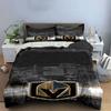 "Golden Knight Emblem with City Skyline" Print Bedding Set Duvet Cover Pillowcases (1* Duvet Cover 2* Pillowcases Do Not Include Comforter)
