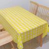 COFLYEE Rectangular Plaid Disposable Tablecloth