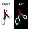 Emergency Response Shears,Stainless Steel Multifunction Self-Luminous Foldable Trauma shear with 1 Black Holster for Outdoor Camping Tools
