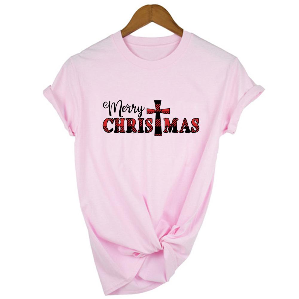 Weihnachts Christliche Frauen Grafik T-Shirts Jesus Glaube Ästhetisch Harajuku T-Shirt Xmas Geschenk T-Shirts