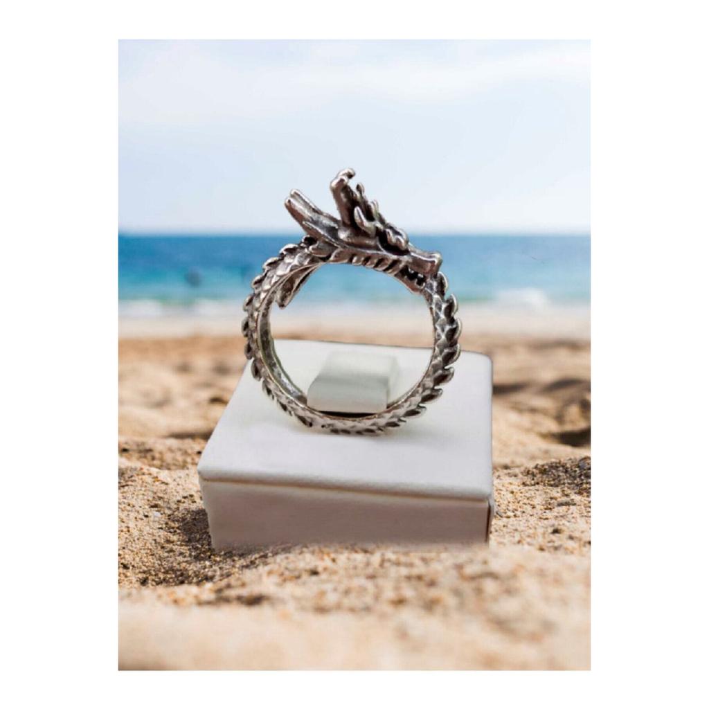 Schwarz plattierter verstellbarer Drachenmodell-Ring