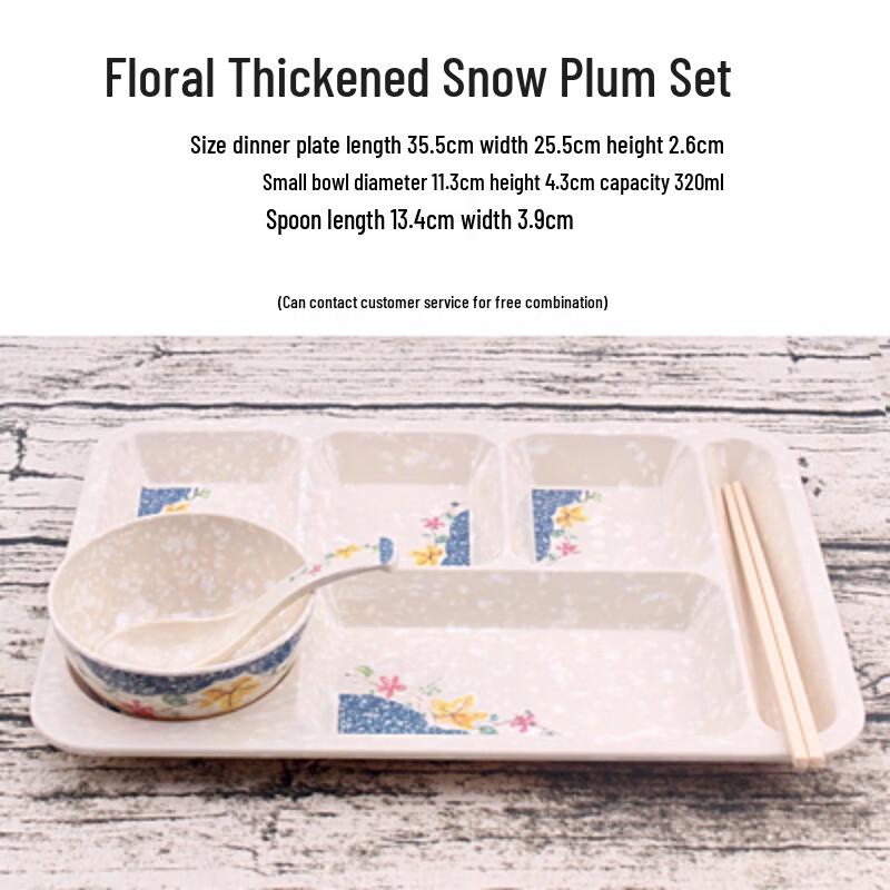 Tianyajing Melamine Divided Cafeteria Tray