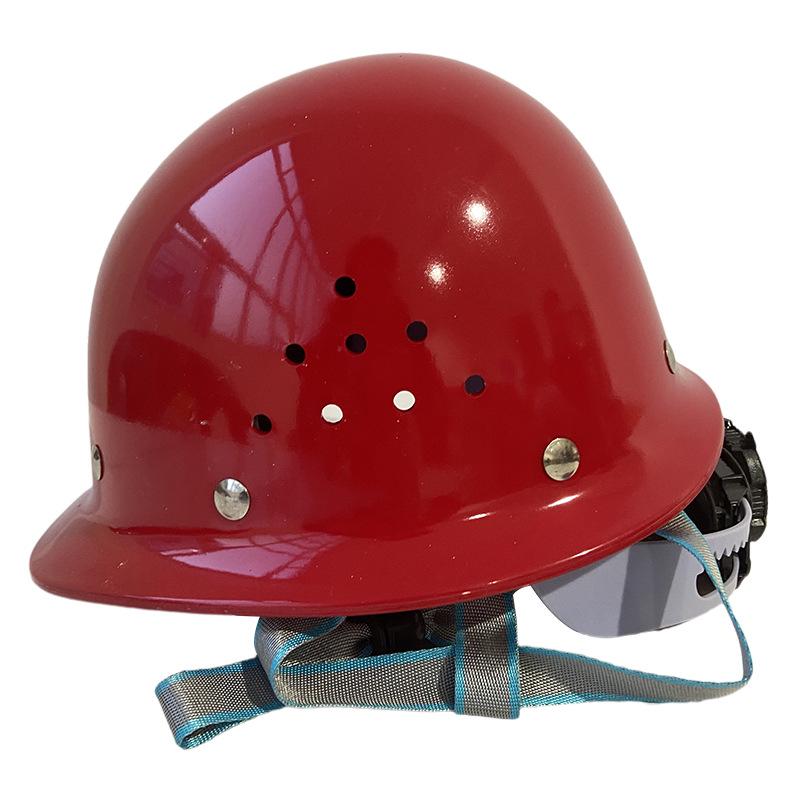 Fiberglass Anti-Smash Construction Safety Helmet - Breathable, Thickened, White
