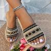 Women's Slippers Outdoor Flat Designer Shoes Women Large Size Bohemian Ethnic Sandals Tassel Beach Slippers Slides Women