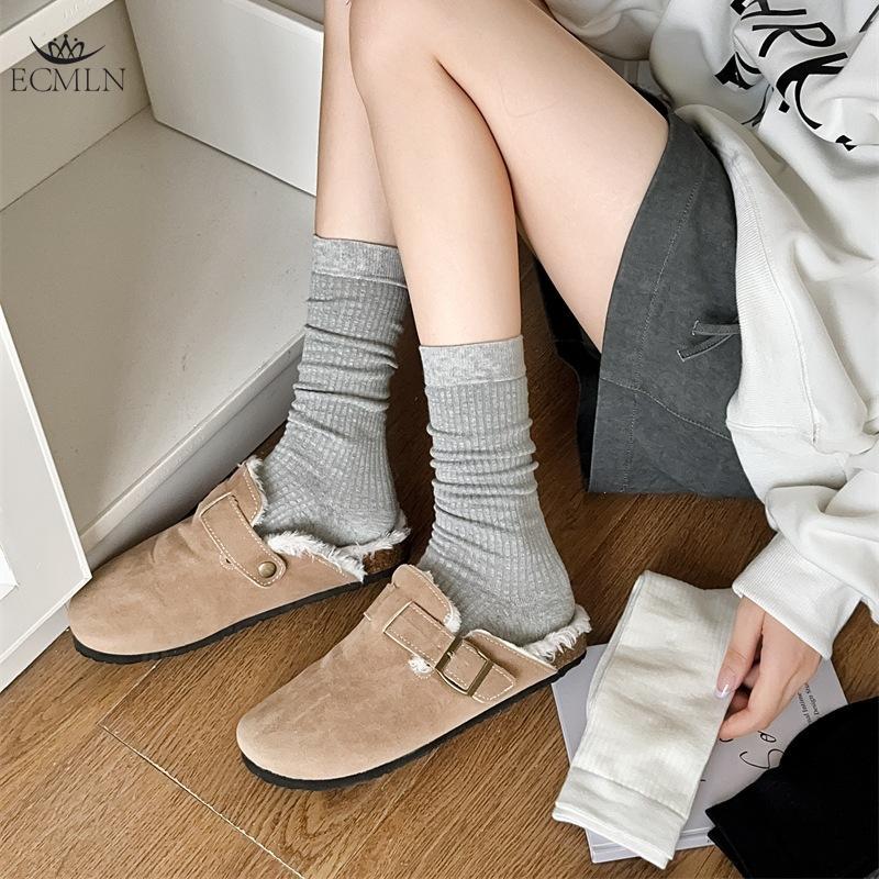 Women's Mid Tube Socks Ancora Red Color Casual Cotton Socks New Trendy Striped Design Socks for Women