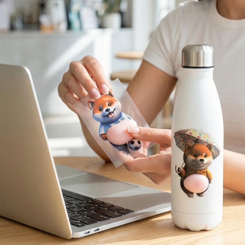Squeezeable Inu Dog Phone Case Decoration Funny Animal Laptop Decal Children's Birthday Party