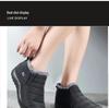 Unisex Plus Size Fleece-Lined Cotton Snow Boots for Middle-Aged & Elderly - Warm, Slip-On, Low-Cut Design