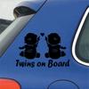 1 PC Auto Decoration Cartoon Window  Car Sticker Twins Baby On Board Decals