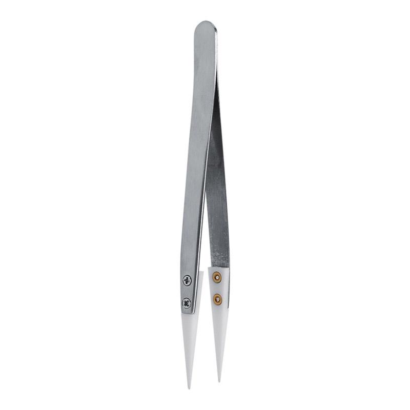 Steel Ceramic Stainless Pointed Tip Tweezer Heat Resistant Antistatic Antiacid