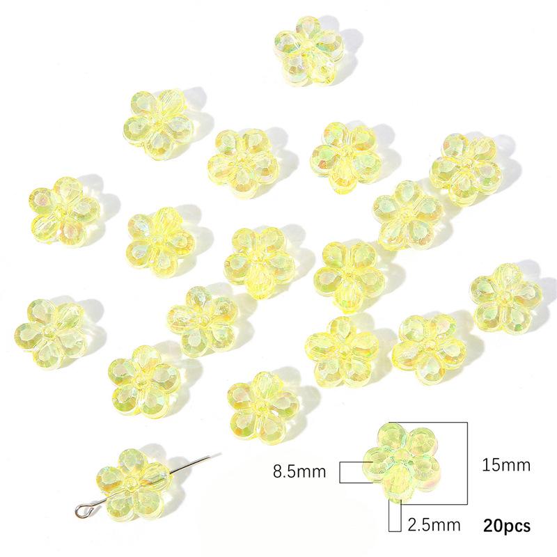 Large Shining Flower Acrylic Beads for DIY Jewelry & Earrings