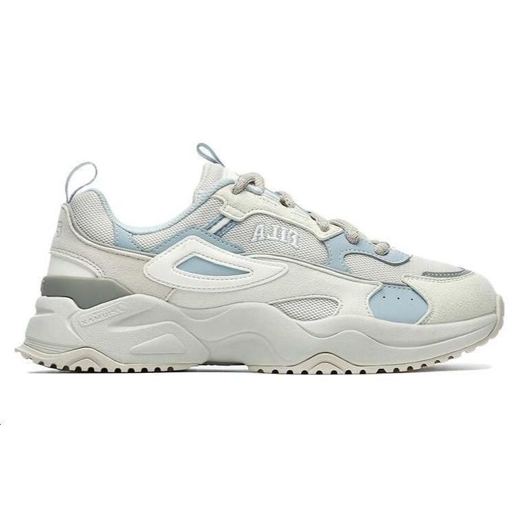 FILA Rayflide Fabric Synthetic Leather Comfortable Sports Wear-Resistant Low-Top Lifestyle Shoes Women sneaker Fog-Gray F12W242121FMV
