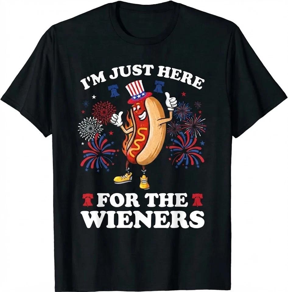 I m Just Here For The Wieners Hot Dog Funny 4Th Of July T Shirt S