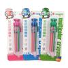 1pcs Children Press Crayons Without Dirty Hands and Can Rotate 8-color Crayons Creative Color Painting Mechanical Crayons
