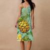 Women's Spaghetti Strap Backless Bow Loose Casual Beach Holiday Dress Sundress