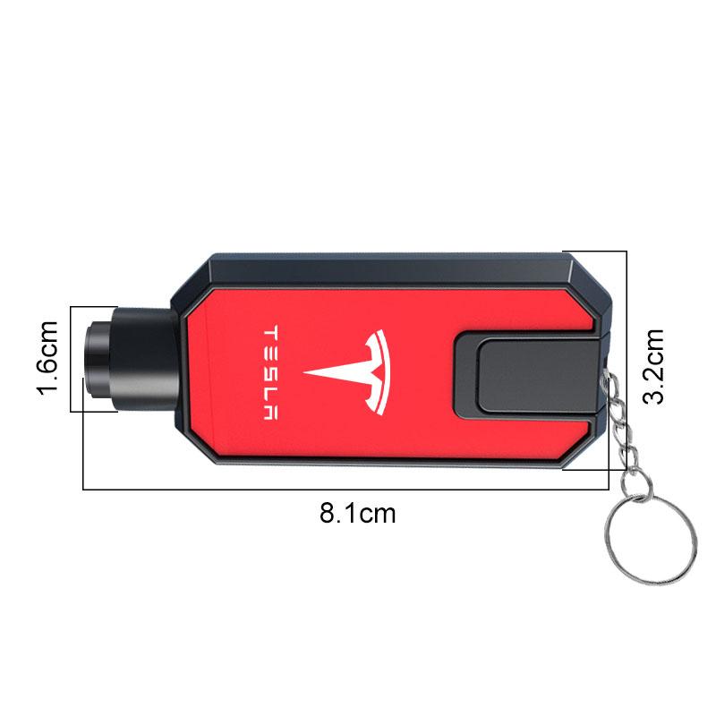 3 In1 Car Safety Hammer Emergency Glass Breaker High Hardness For Tesla Model 3 Model X S 2016-2020 Decals TM3 TMX TMS Decal