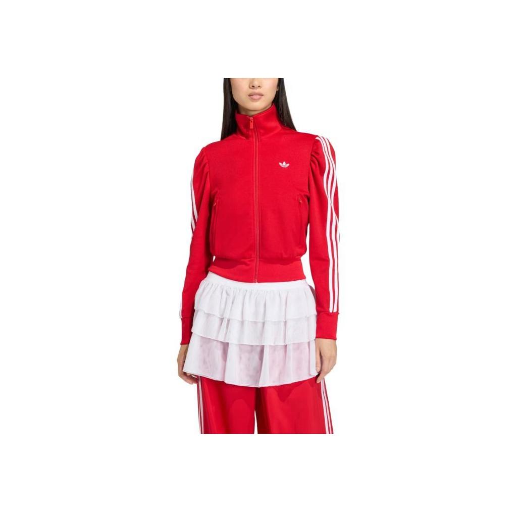 adidas Originals Fb Fw25 Zvýšený rukáv Pohodlná mäkká príjemná na pokožku Vysoký golier Pruhovaná bunda Dámske bundy KS1363