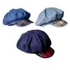 Painter British Octagonal Hat Showing Face Plaid New Retro Denim Beret Niche Big Head Cloud Hat