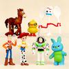 7Pcs Toy Story 2 Mini Figures Set Woody Buzz Jessie Bullseye Forky Ducky Bunny PVC Figurines 4-7CM Cake Topper Collectible Toy Gift for Kids Movie Fan