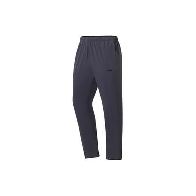 Fitness Series Solid Color Straight Leg Quick Dry Knitted Sports Pants Men Bottoms Cool-Black AYKS351-4