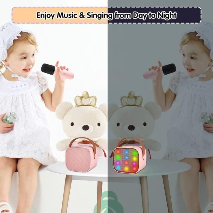 Karaoke Machine for Kids, Portable with Wireless Microphone, Birthday Gift Toy for 4-8 Years and Up