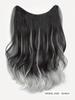 One Piece U-Shaped Hair Extensions Piece Long Wavy Curly Hairstyle Synthetic Highlight Gray Hairpieces Heat Resistant