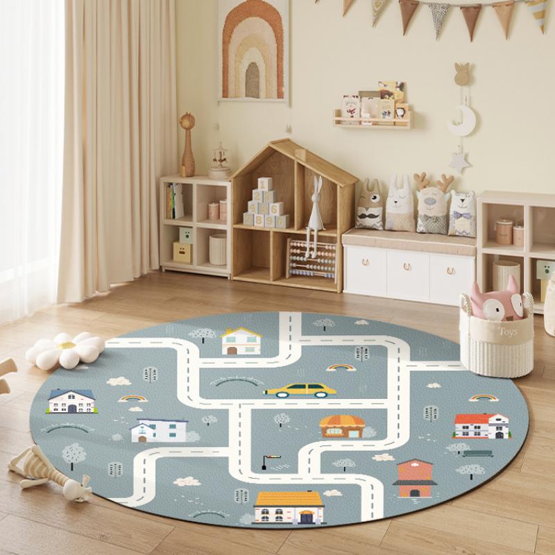 Runder Tiermodularer Teppich Kinderzimmer Lesen Neue Teppiche Schlafzimmer Nachttisch Sofa Couchtisch Wasserdicht Rutschfester Teppich