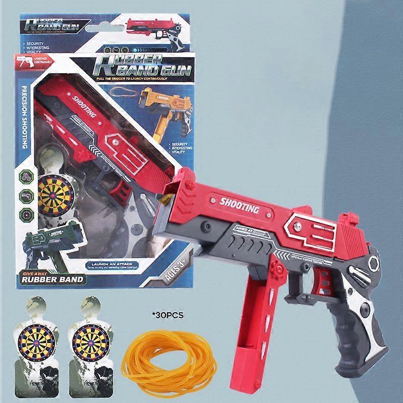 Rubber Band Pistol Toy Easy To Load Handmade Toys Guns Mini Metal Rubber Guns Outdoor Shooting Toy