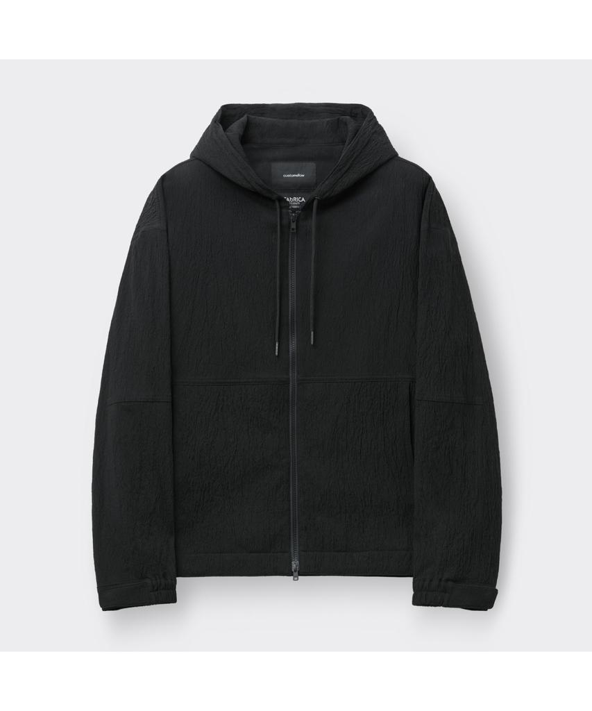 Customellow Black Creased Hood Blouson Cwuam26311Bkx