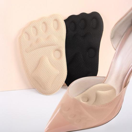 3/5 Pairs Foot Cushions for High Heels Gel Metatarsal Pads with Non-Slip Grip Pain Relief Inserts for Dress Shoes Pumps Sweat-Absorbent Foam Inserts