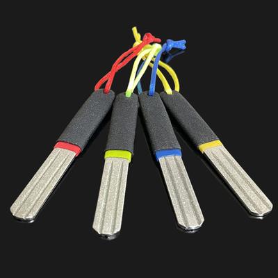 Pietra per affilare da pesca a doppia faccia Affilacami da pesca Affilatura ami Pietra per affilare e molare Diamante Materiale Lima Affilacoltelli Accessori