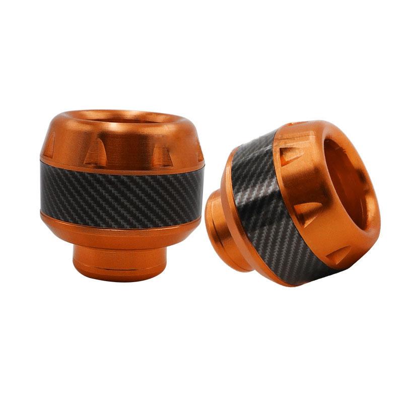 2PC Universal Motorcycle Frame Slider Aluminum Alloy Front Fork Cup Falling Crush Protector Carbon Fiber for Motorbike Scooter