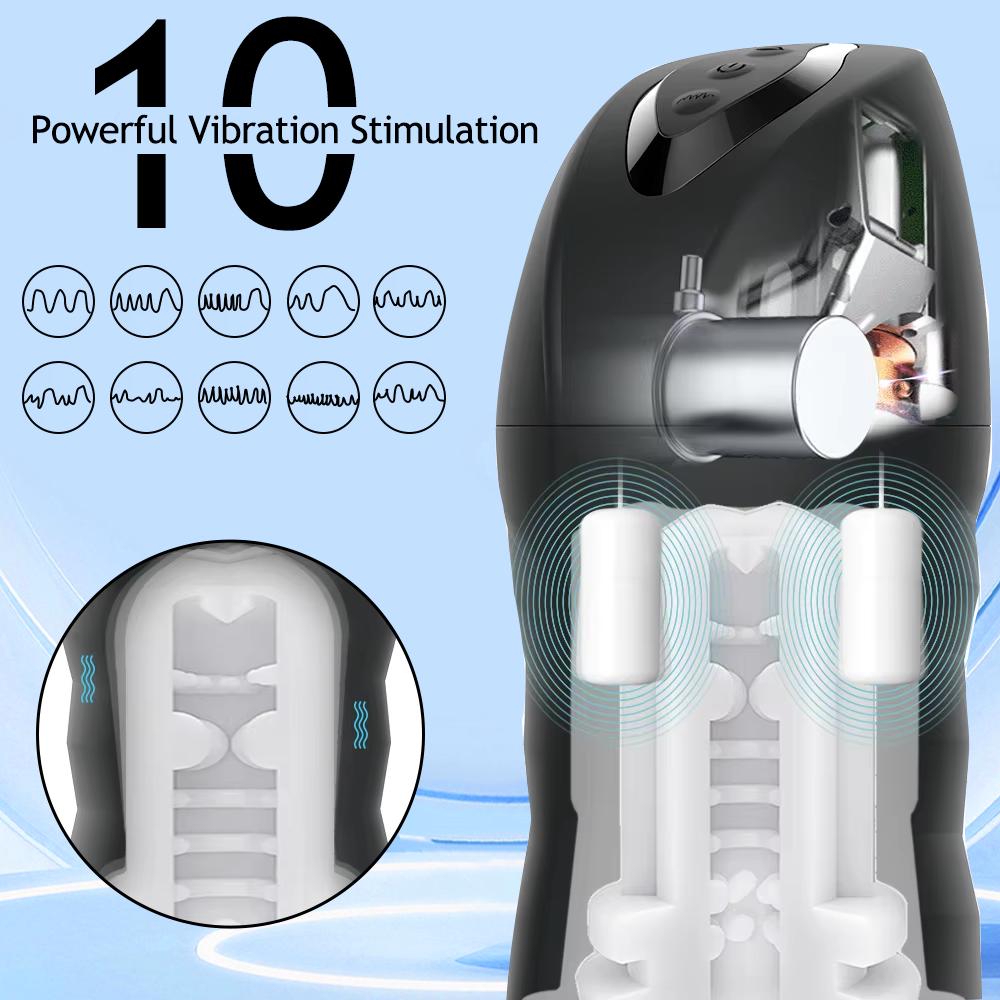 Sucking Masturbator Powerful Vibrating  Male Masturbation Cup Men's Penis Trainer Pocket Pussy Adult Sexy Sex Toy For Men