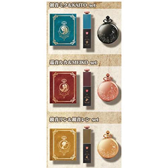 Fairy Tale Alice In Wonderland Antique Book Small Bottle Pocket Watch Blush Lipstick [3-Piece Set] Cosmetics Eyeshadow, Lipstick, [Blush + +