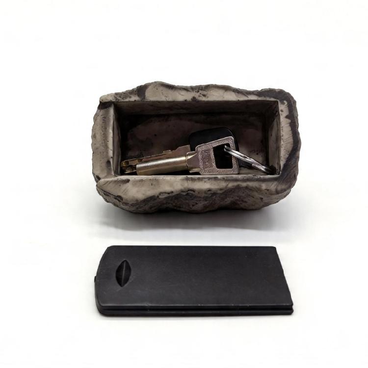 6Inch Resin Rocks Shape Safety Box with Concealed Storage Stone Themed Safety Box for Keys Money Documents