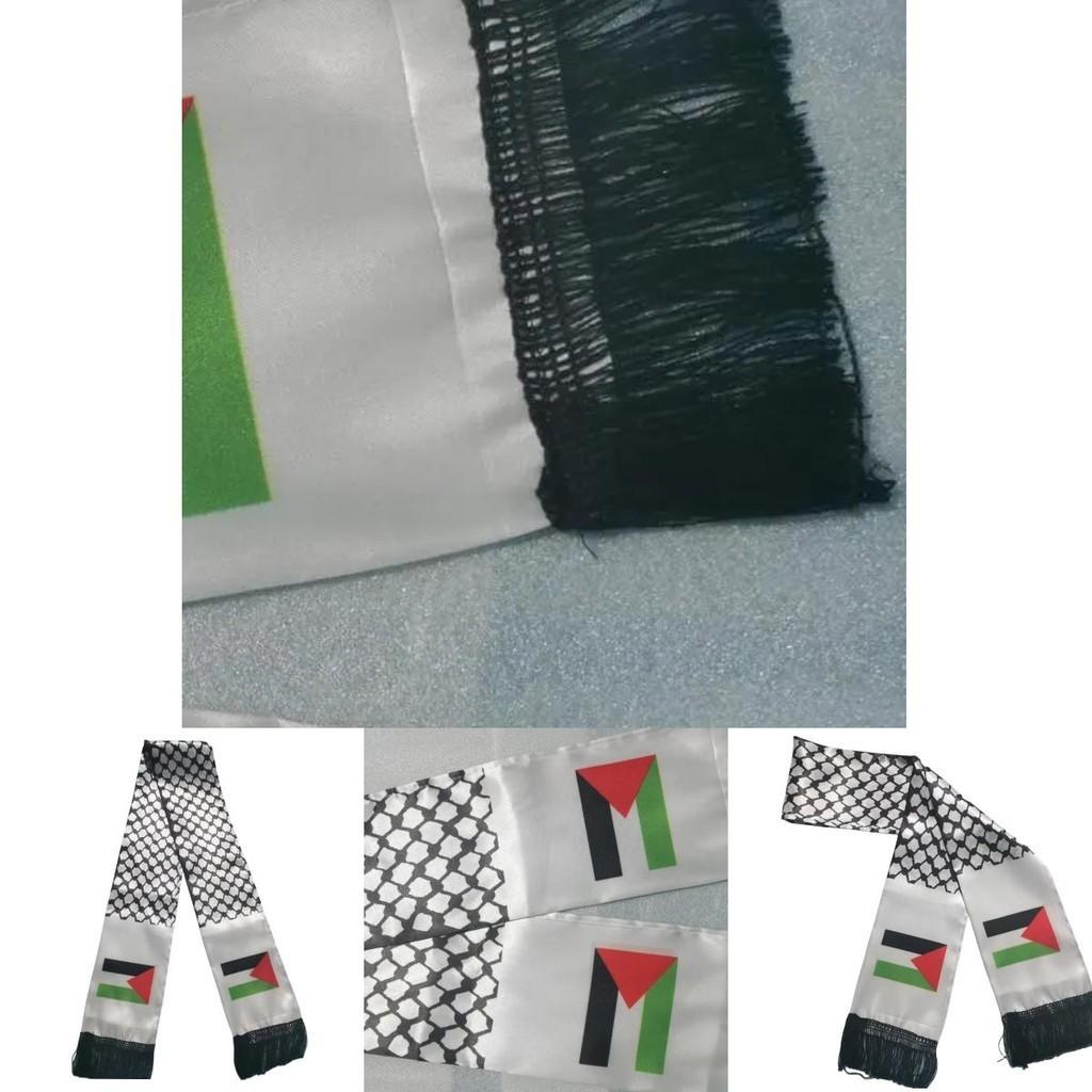 Palästina Gaza Unterstützungsflagge Druck Polyester Schal Fan Fußball Souvenir Geschenk
