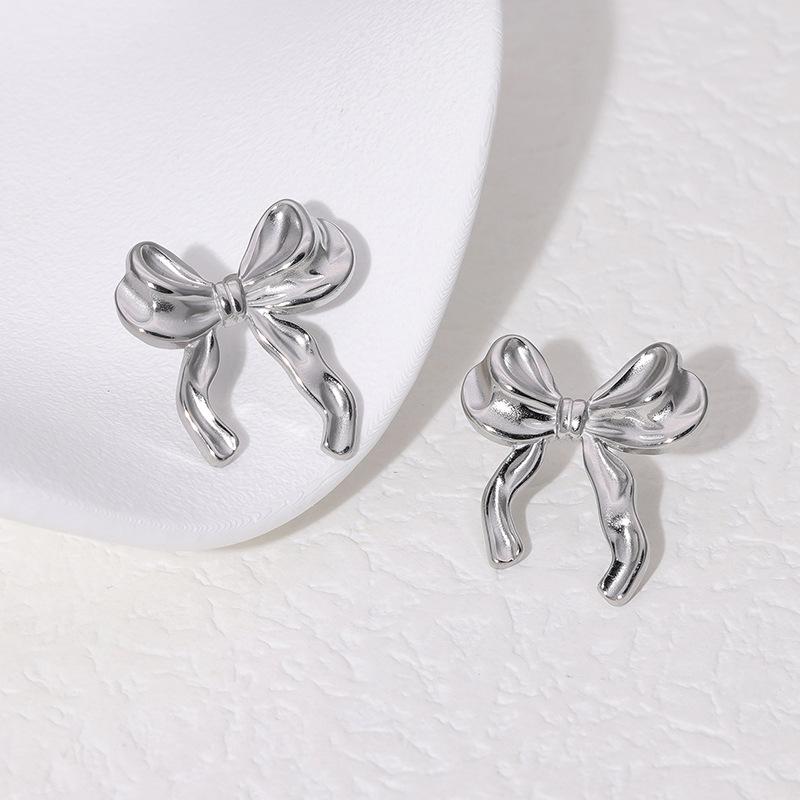 18K Gold Plated Cross Butterfly Stainless Steel Stud Earrings