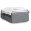 Maison Exclusive - Bettlattenrost und Matratze hellgrau 120x190 cm Stoff