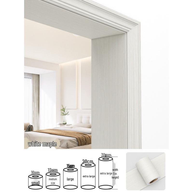 Self-Adhesive Wood Grain Door Renovation Sticker - Waterproof Decorative Cover-Up for Old Doors
