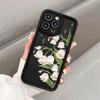 Lily of the Valley Golden Accents Phone Case for iPhone 16 15 14 13 12 11 Pro Max Plus Anti Scratch, Gel Flexible Protective