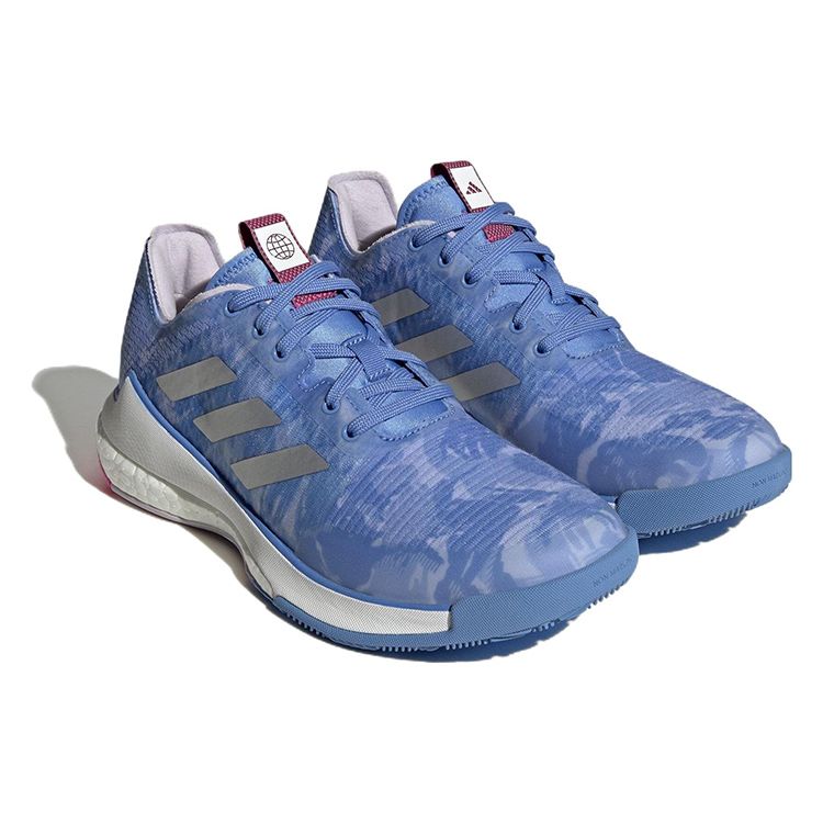 Adidas Crazyflight Comfortable Soft Non-Slip Durable Lightweight Low-Top Volleyball Shoes Women Sneakers Blue White HR0630