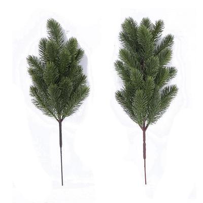Green Artificial Pine Branch Christmas Tree Plastic Fake Cypress Leaves Home Decoration DIY Wreath Lifelike Greeney Plant