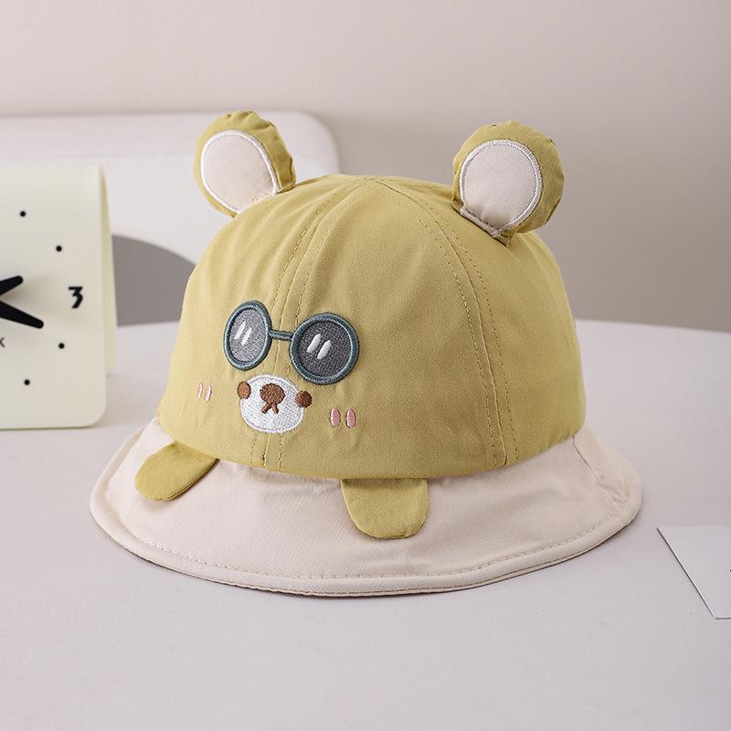 Korean-Style Cute Bear Bucket Hat - Adorable Sun Protection for Kids