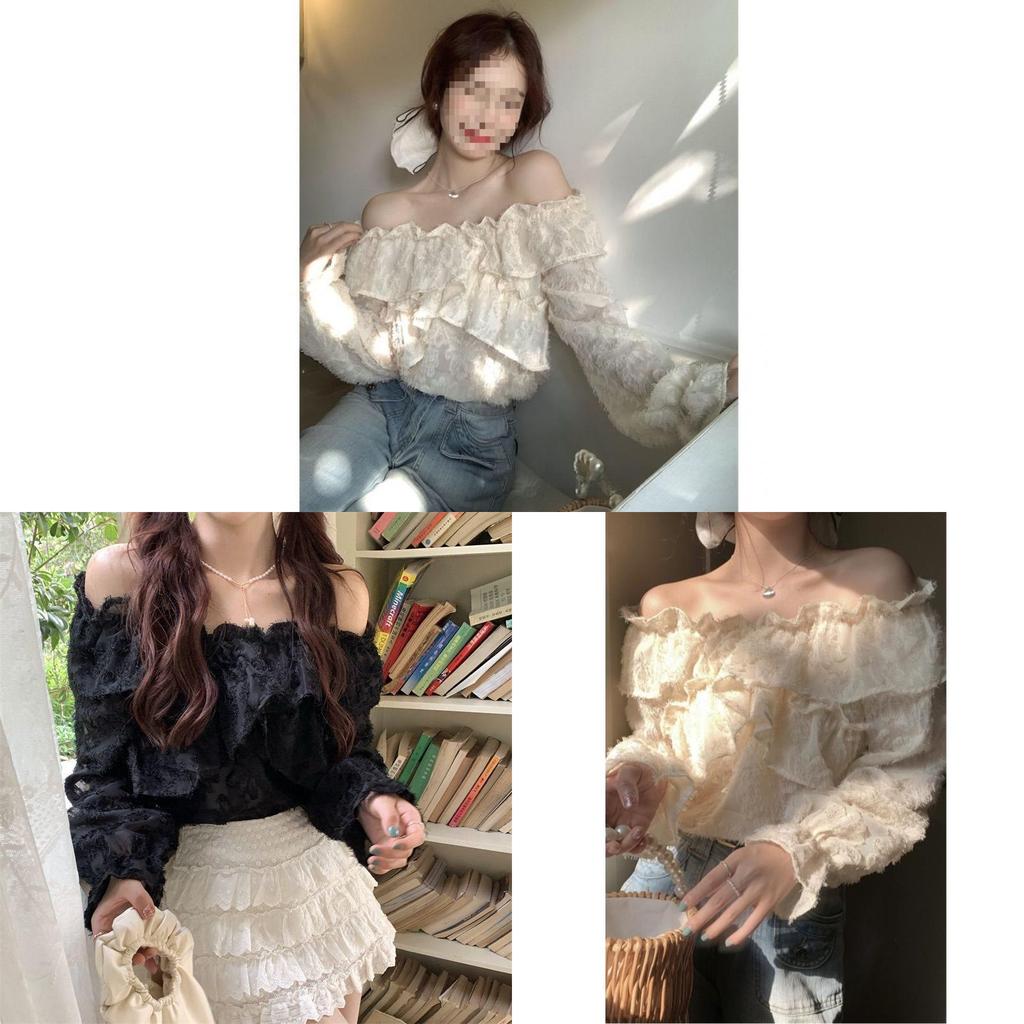 Romantic Lace Blouse For Women With 3d Print Soft Satin Fall Spring Casual Wear
