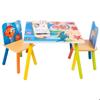 GINGER HOME Table Enfant et 2 Chaises en Bois – Thème Animaux Marins – Pour Dessin, Jeu, Apprentissage – Dès 3 Ans