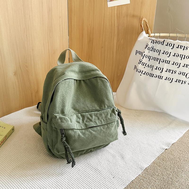 Casual Versatile Backpack for Women Canvas Diagonal Shoulder Bag Kawaii Backpack Back To School Bag Class Bags for Girl Mochila