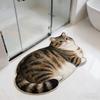 Decorazione Carina per Camera da Letto Gatto Tappeto Zerbino per Porta Tappeti con Stampa Animale per Soggiorno Spesso Lavabile Tappeto da Comodino