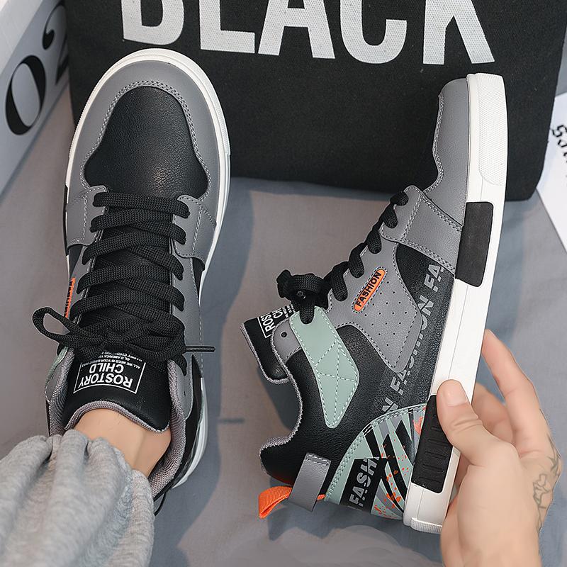 Men Shoes Sneakers High Top Mens Casual Shoes Luxury Breathable Men Walking Shoes Trend Leather Shoes for Men Running Shoes Male Footwear